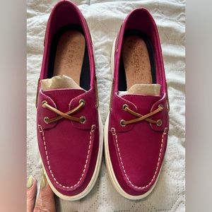 Sperry A/O Pink Authentic Original Leather Platform Boat Shoes